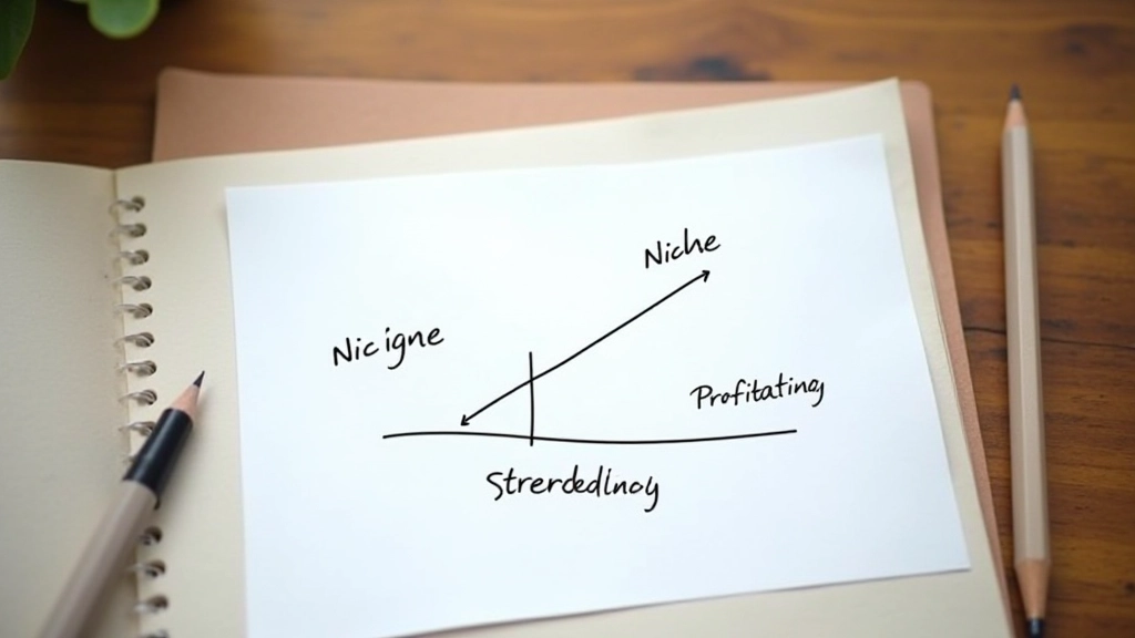 Diagramme montrant un équilibre entre taille de niche et viabilité commerciale, cible concentrique