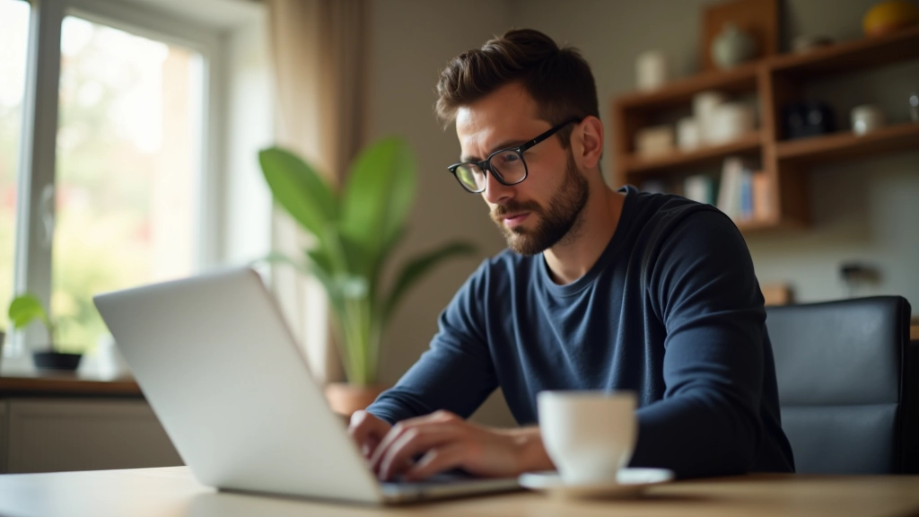 Entrepreneur travaillant sur son projet en ligne